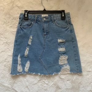 Love and harmony jean skirt